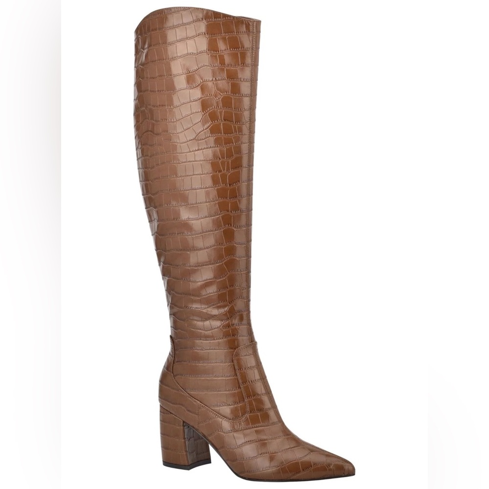 Marc Fisher Heeled Crocodile Boots